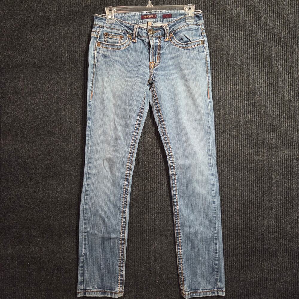 Hotkiss Low Rise Skinny Jeans Womens Size 5 Chloe Y2K Contrast Stitch Light Wash